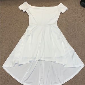 White high low dress